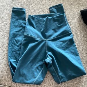 Define your inspiration teal brushed leggings EUC